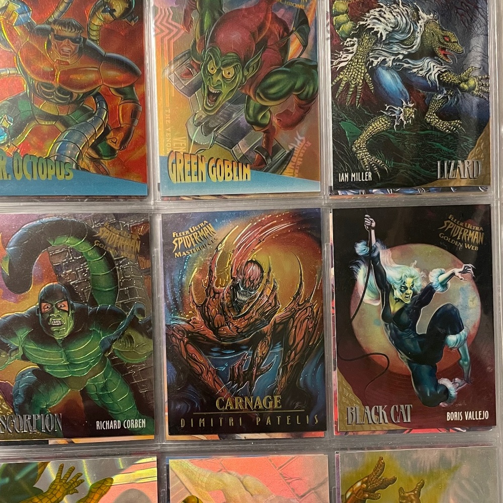 Vintage Fleer Ultra DC and Marvel Cards Pogs 1994